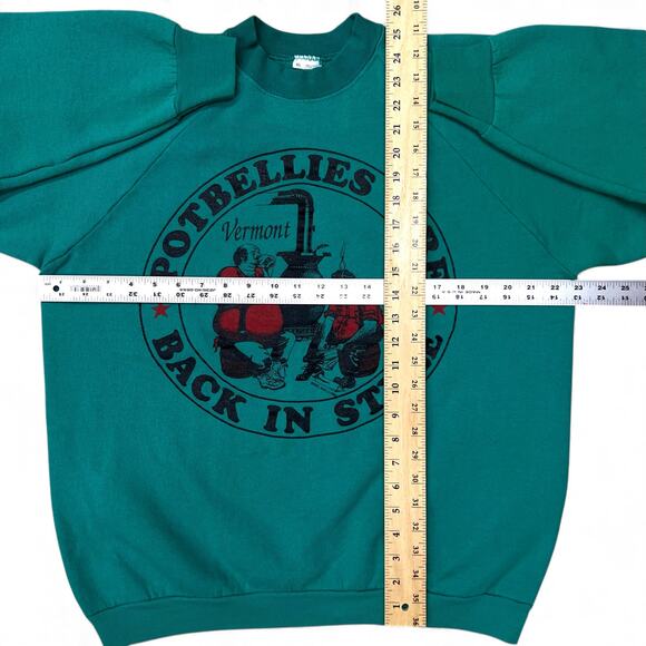 Vintage 80s Obscure Vermont Potbellies Are Back In Style Crewneck Sweatshirt XL - Picture 7 of 7